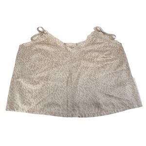 Colsie Leopard Print Babydoll Cami Top Satin Beige Tan Y2K Style Babydoll Sz XL